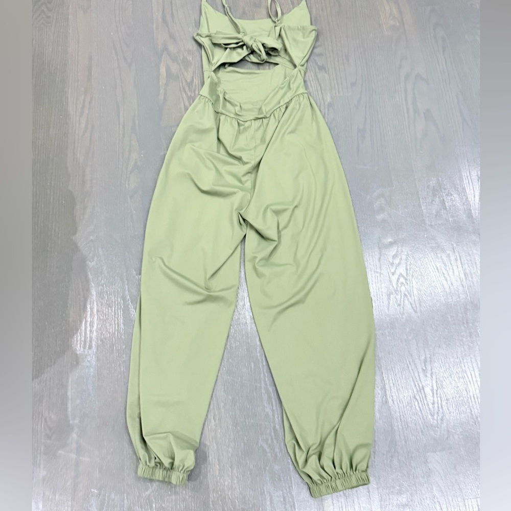 Cutout Strapless Jumpsuit in Light Green - Picture 5 of 8